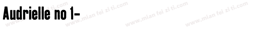 Audrielle no 1字体转换